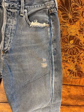 Citizens Of Humanity Light Blue Distressed Ankle Jeans